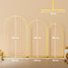 Wedding Arch Stands Gold Tone | Three-Piece Metal Set for Garden Events - Little and Giant Explorers Outsunny