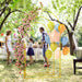 Wedding Arch Stands Gold Tone | Three-Piece Metal Set for Garden Events - Little and Giant Explorers Outsunny