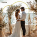 Wedding Arch Stands Gold Tone | Three-Piece Metal Set for Garden Events - Little and Giant Explorers Outsunny