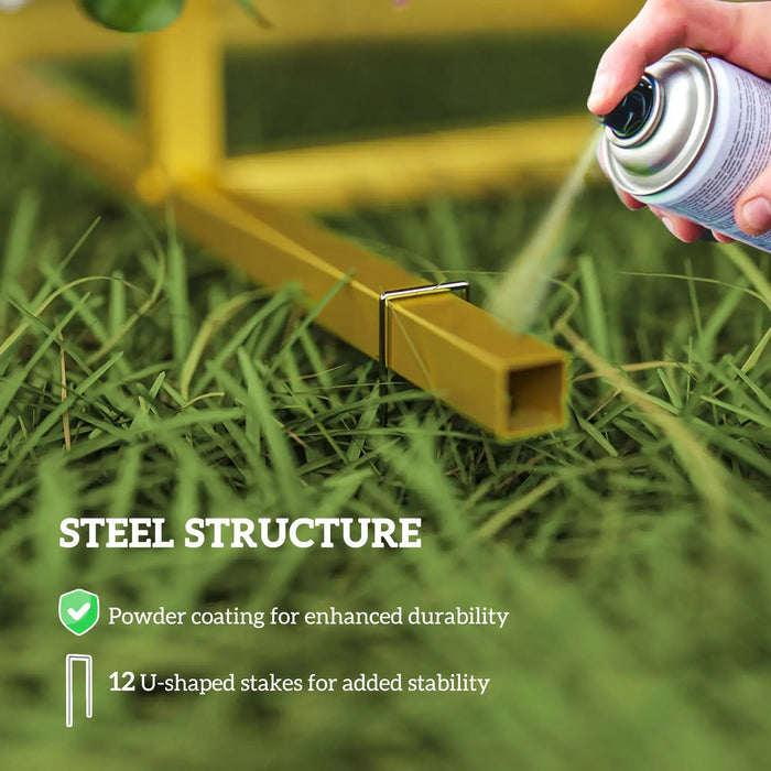 Wedding Arch Stands Gold Tone | Three-Piece Metal Set for Garden Events - Little and Giant Explorers Outsunny