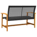 Garden Bench Black 112 cm Poly Rattan and Acacia Wood - Little and Giant Explorers vidaXL