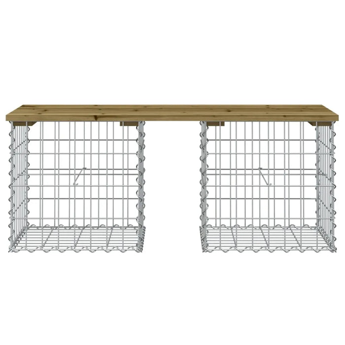 Garden Bench Gabion Design 103x44x42 cm Impregnated Wood Pine - Little and Giant Explorers vidaXL