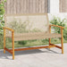 Garden Bench in Beige, Poly Rattan and Acacia Wood 112cm - Little and Giant Explorers vidaXL