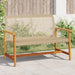 Garden Bench in Beige, Poly Rattan and Acacia Wood 112cm - Little and Giant Explorers vidaXL