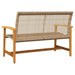 Garden Bench in Beige, Poly Rattan and Acacia Wood 112cm - Little and Giant Explorers vidaXL