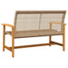 Garden Bench in Beige, Poly Rattan and Acacia Wood 112cm - Little and Giant Explorers vidaXL