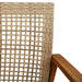 Garden Bench in Beige, Poly Rattan and Acacia Wood 112cm - Little and Giant Explorers vidaXL