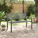 Garden Bench in Black and Steel (119cm) - Little and Giant Explorers vidaXL