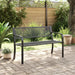 Garden Bench in Black and Steel (119cm) - Little and Giant Explorers vidaXL