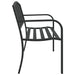 Garden Bench in Black and Steel (119cm) - Little and Giant Explorers vidaXL