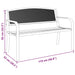 Garden Bench in Black and Steel (119cm) - Little and Giant Explorers vidaXL