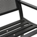 Garden Bench in Black and Steel (119cm) - Little and Giant Explorers vidaXL