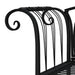 2-Seater Garden Bench in Black Steel - Little and Giant Explorers vidaXL