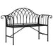 2-Seater Garden Bench in Black Steel - Little and Giant Explorers vidaXL