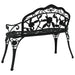 Garden Bench 100 cm Cast Aluminium Black - Little and Giant Explorers vidaXL