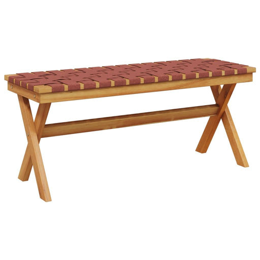 Garden Bench in Red and Solid Wood Acacia - Little and Giant Explorers vidaXL