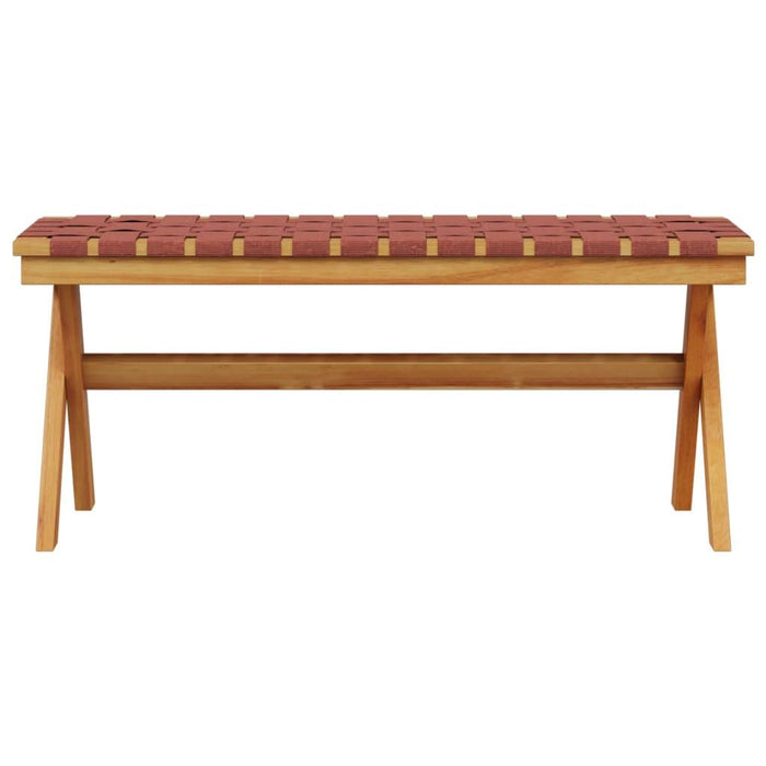 Garden Bench in Red and Solid Wood Acacia - Little and Giant Explorers vidaXL