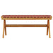 Garden Bench in Red and Solid Wood Acacia - Little and Giant Explorers vidaXL