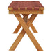 Garden Bench in Red and Solid Wood Acacia - Little and Giant Explorers vidaXL