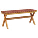 Garden Bench in Red and Solid Wood Acacia - Little and Giant Explorers vidaXL