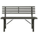 Garden Bench in Steel and Black - Little and Giant Explorers vidaXL