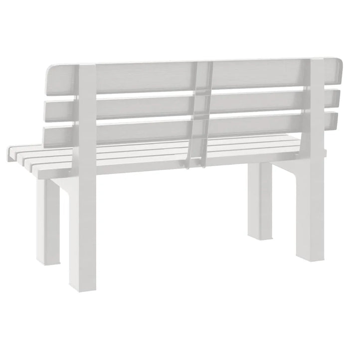 Garden Bench White 110x52x71 cm Polypropylene - Little and Giant Explorers vidaXL