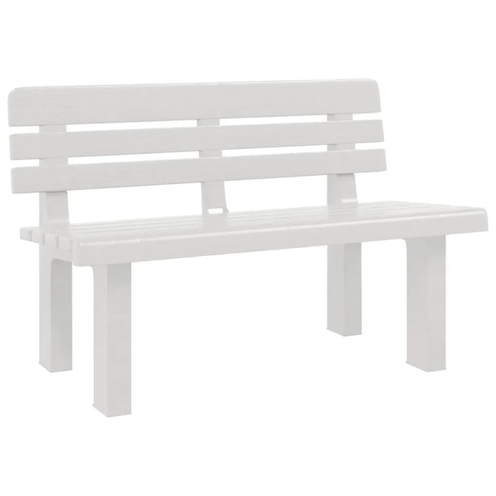 Garden Bench White 110x52x71 cm Polypropylene - Little and Giant Explorers vidaXL