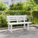 Garden Bench White 110x52x71 cm Polypropylene - Little and Giant Explorers vidaXL