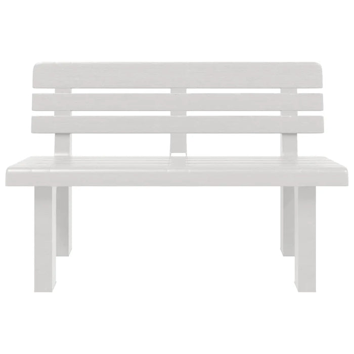 Garden Bench White 110x52x71 cm Polypropylene - Little and Giant Explorers vidaXL