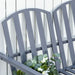 Garden Bench | Grey Steel Metal Two-Seater with Line Design and High Back Support - Little and Giant Explorers Outsunny