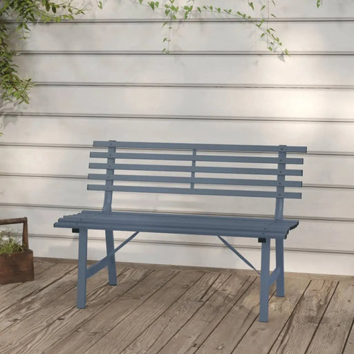 Steel Garden Bench in Grey (110cm) - Little and Giant Explorers vidaXL
