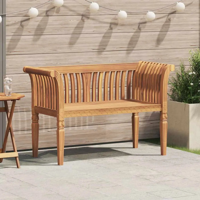Garden Bench Solid Teak Wood with Slatted Design for Traditional Outdoor Comfort | VIDAXL - Little and Giant Explorers vidaXL