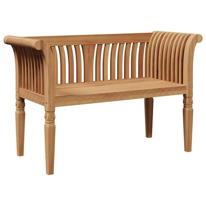 Garden Bench Solid Teak Wood with Slatted Design for Traditional Outdoor Comfort | VIDAXL - Little and Giant Explorers vidaXL