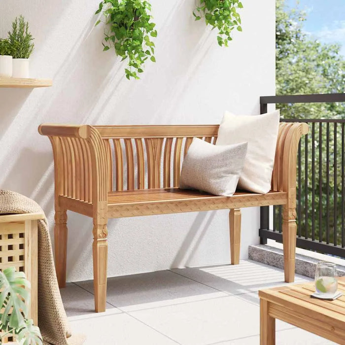 Garden Bench Solid Teak Wood with Slatted Design for Traditional Outdoor Comfort | VIDAXL - Little and Giant Explorers vidaXL