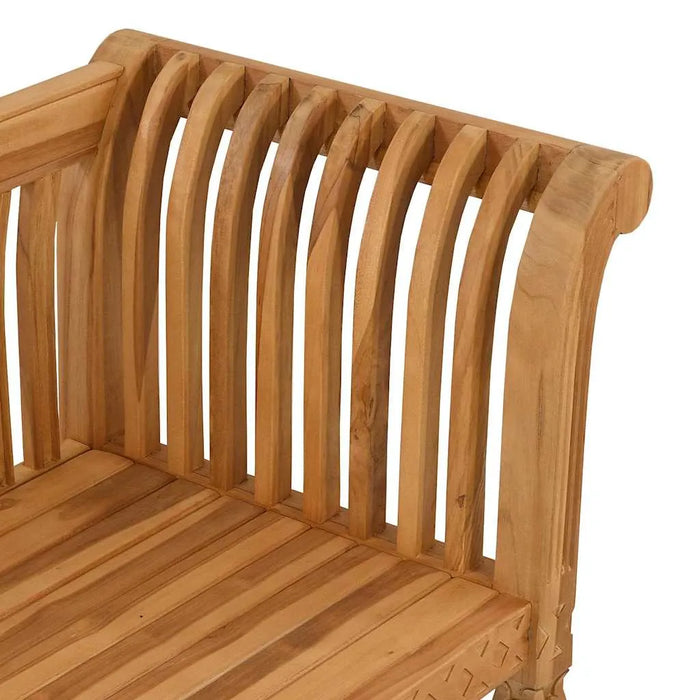 Garden Bench Solid Teak Wood with Slatted Design for Traditional Outdoor Comfort | VIDAXL - Little and Giant Explorers vidaXL
