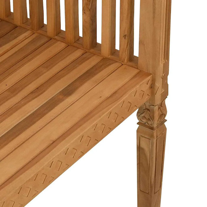 Garden Bench Solid Teak Wood with Slatted Design for Traditional Outdoor Comfort | VIDAXL - Little and Giant Explorers vidaXL