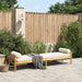 Garden Bench with Cushion in Beige and Poly Rattan Acacia - Little and Giant Explorers vidaXL