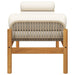 Garden Bench with Cushion in Beige and Poly Rattan Acacia - Little and Giant Explorers vidaXL