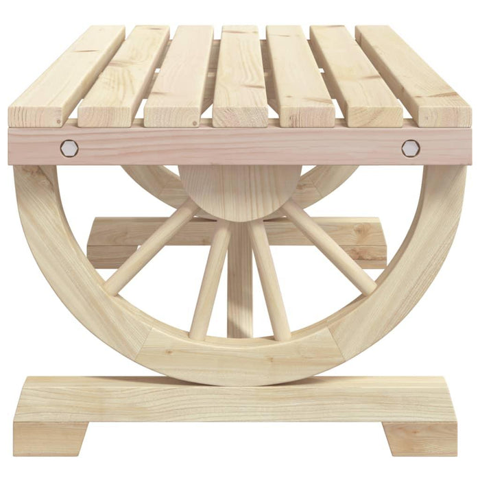 Garden Coffee Table in White and Solid Wood Fir (90 x 50 x 40cm) - Little and Giant Explorers vidaXL