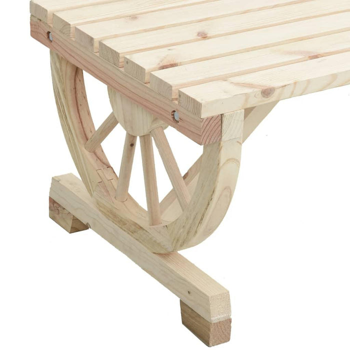 Garden Coffee Table in White and Solid Wood Fir (90 x 50 x 40cm) - Little and Giant Explorers vidaXL