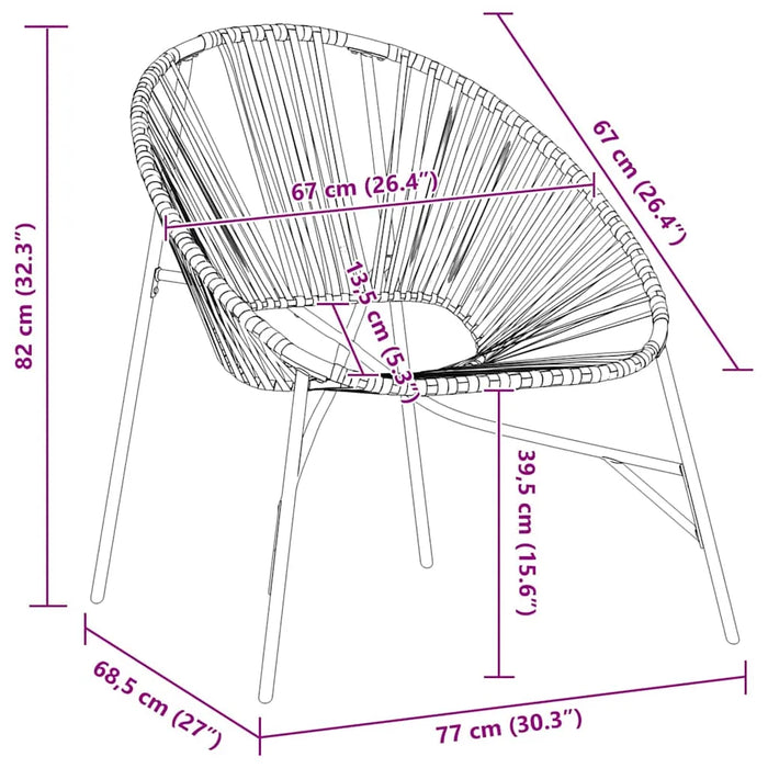 Garden Egg Chair in Black and Light Grey and Poly Rattan - Little and Giant Explorers vidaXL