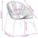 Garden Egg Chair in Black and Light Grey and Poly Rattan - Little and Giant Explorers vidaXL