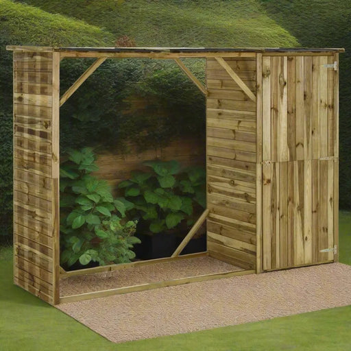 Garden Firewood/Tool Storage Shed in Pinewood (253 x 80 x 170cm) - Little and Giant Explorers vidaXL