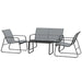 Four-Piece Minimalistic Garden Sofa Set in Light Grey - Little and Giant Explorers Outsunny