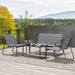 Four-Piece Minimalistic Garden Sofa Set in Light Grey - Little and Giant Explorers Outsunny