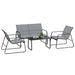 Four-Piece Minimalistic Garden Sofa Set in Light Grey - Little and Giant Explorers Outsunny