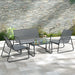 Four-Piece Minimalistic Garden Sofa Set in Light Grey - Little and Giant Explorers Outsunny