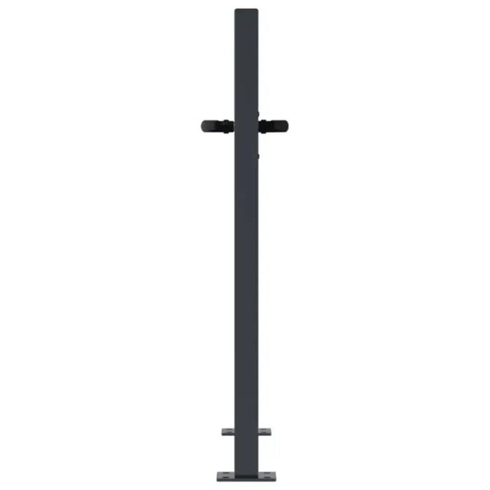 Garden Gate 105×105cm – Anthracite Laser-Cut Design | Galvanised Steel - Ground Mounts VIDAXL - Little and Giant Explorers vidaXL