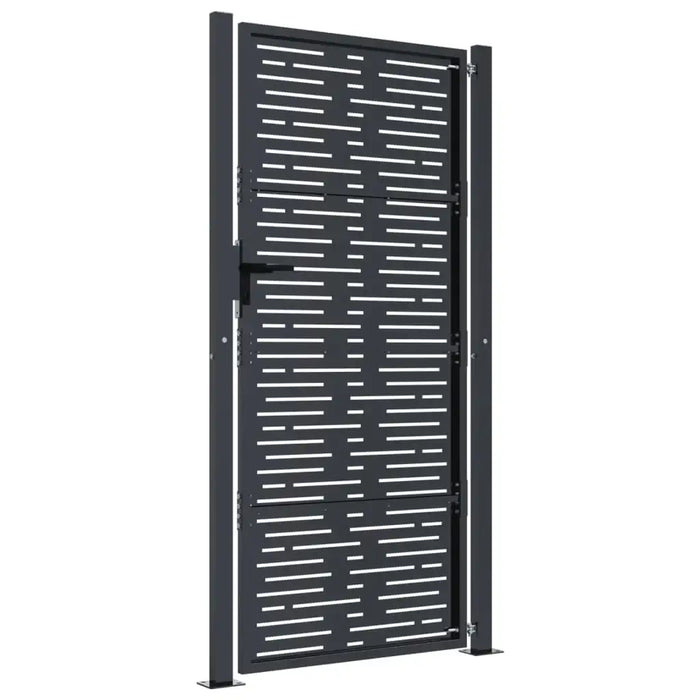 Garden Gate 105×205cm – Anthracite Laser-Cut Design | Galvanised Steel with Lockable System VIDAXL - Little and Giant Explorers vidaXL