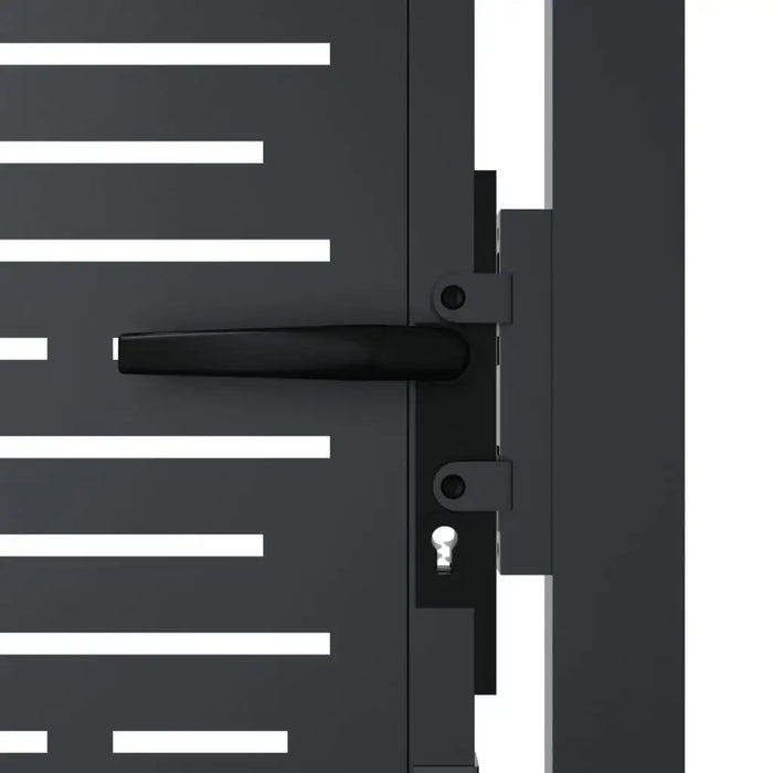Garden Gate 105×205cm – Anthracite Laser-Cut Design | Galvanised Steel with Lockable System VIDAXL - Little and Giant Explorers vidaXL